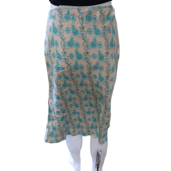 GAP Cream and Blue A-Line Skirt - Picture 4 of 8